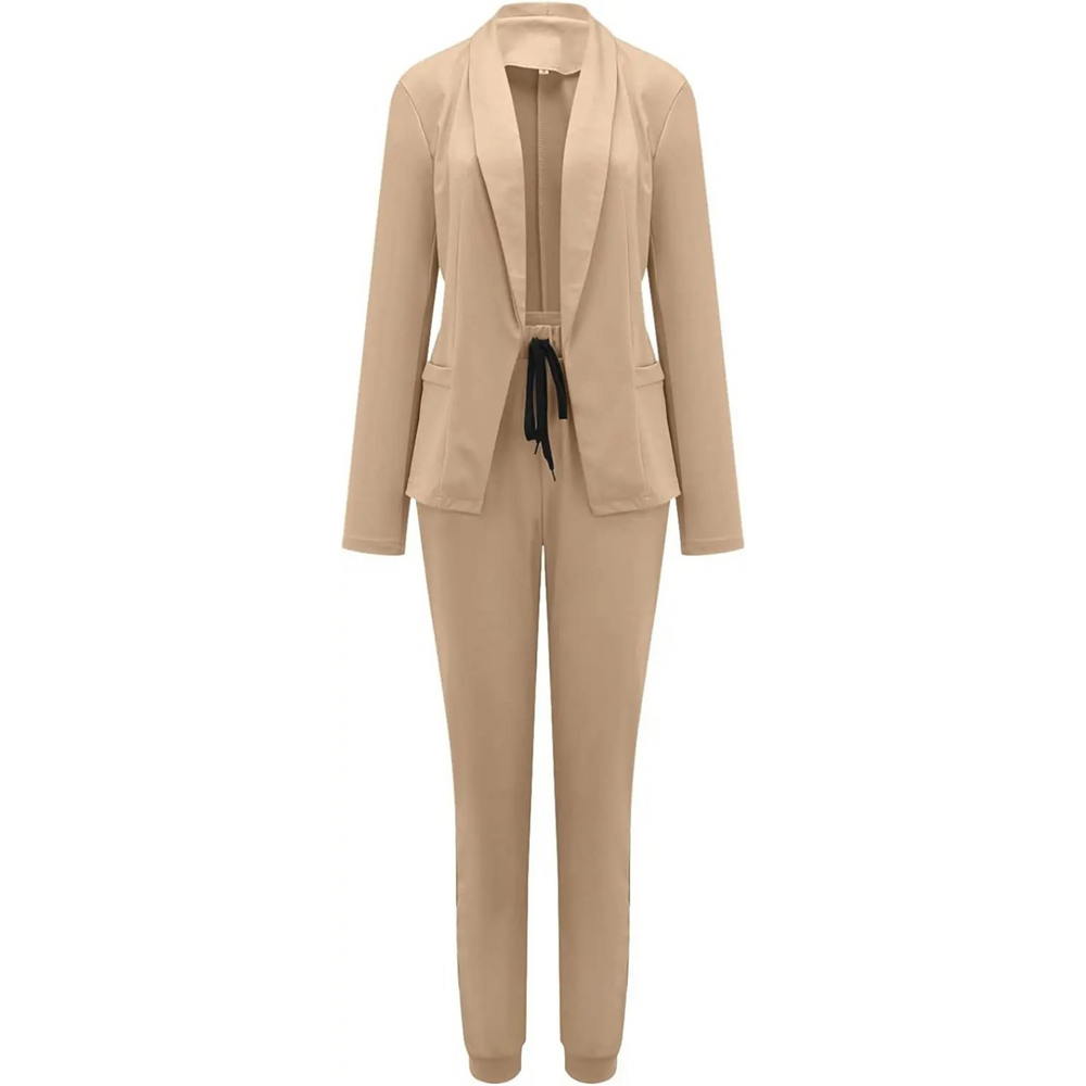 Levoire | Slim Fit Blazer Et Pantalon Set Dans Une Couleur Unie braun