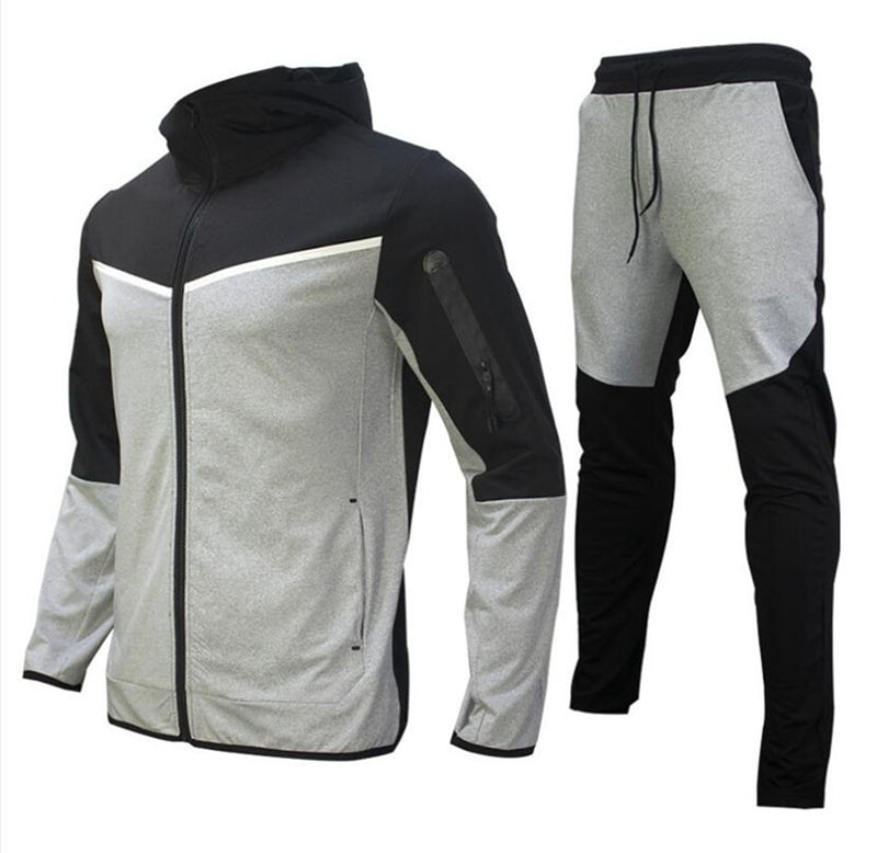 Levoire | Ensemble de sport pour hommes Look sportif et tendance Noir Gris