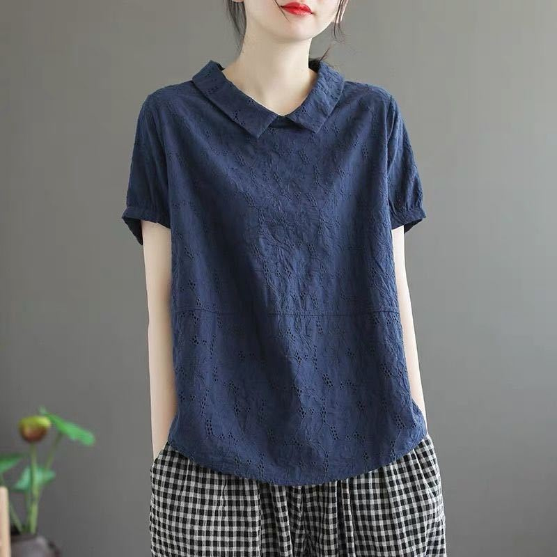 Levoire | Top Sans Manches Court FR Femmes Marine bleu