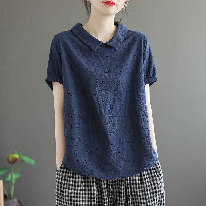 Levoire | Top Sans Manches Court FR Femmes Marine bleu