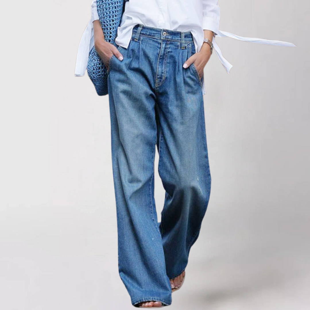 Levoire | Jean Pour Femmes Confortable Et Coupe Ample Bleu