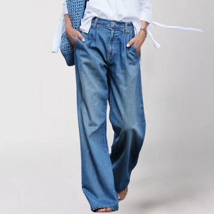 Levoire | Jean Pour Femmes Confortable Et Coupe Ample Bleu