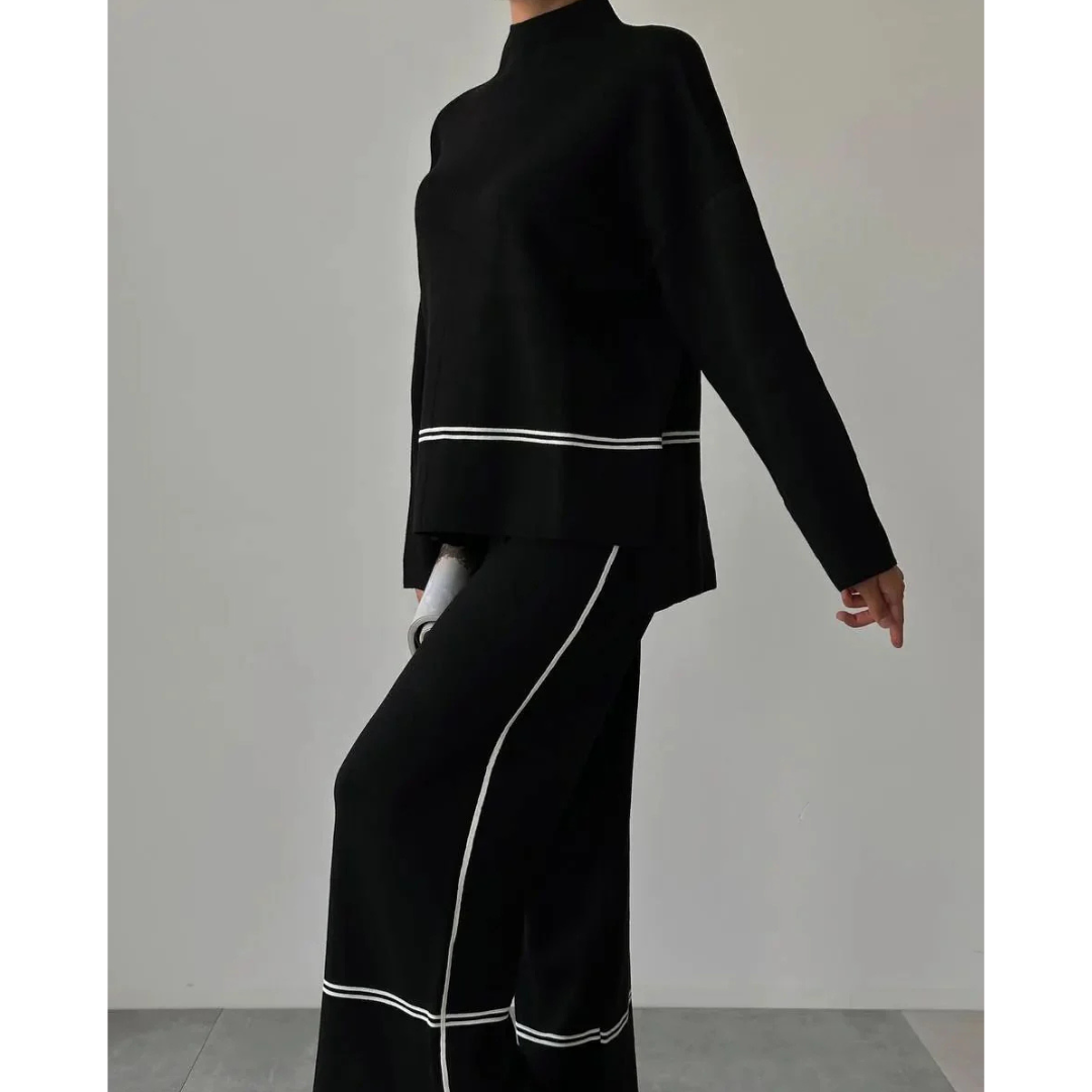 Levoire | Ensemble À Deux Pièces Trendy Ample Pour Femmes Noir