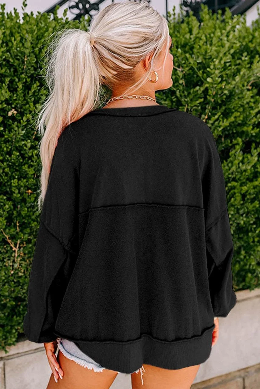 Levoire | Pull Henley Avec Épaules Dénudées Et Boutons, Décontracté Et Élégant