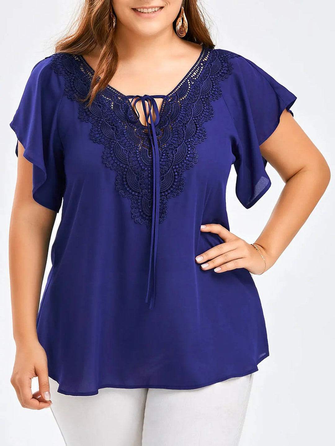 Levoire | Femke Plus-Size Top - Confortable Et Élégant Bleu