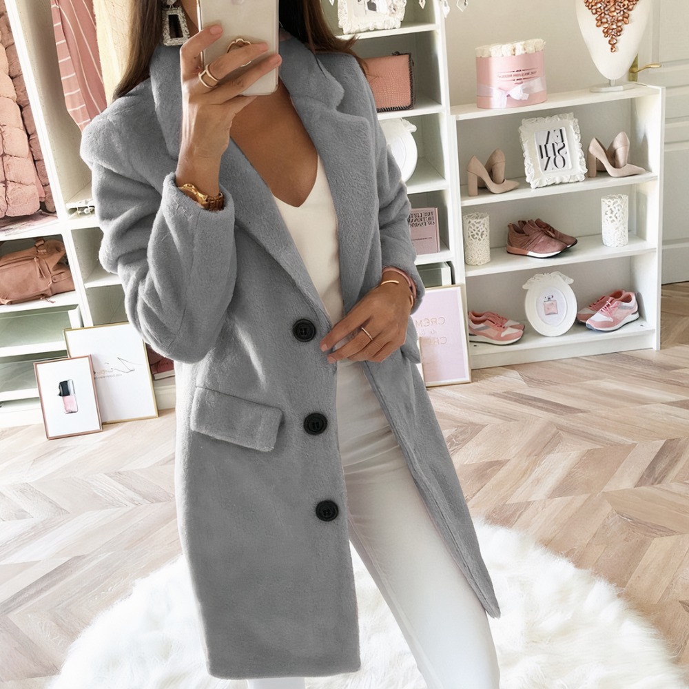 Levoire | Long Femmes Manteau Noir Gris