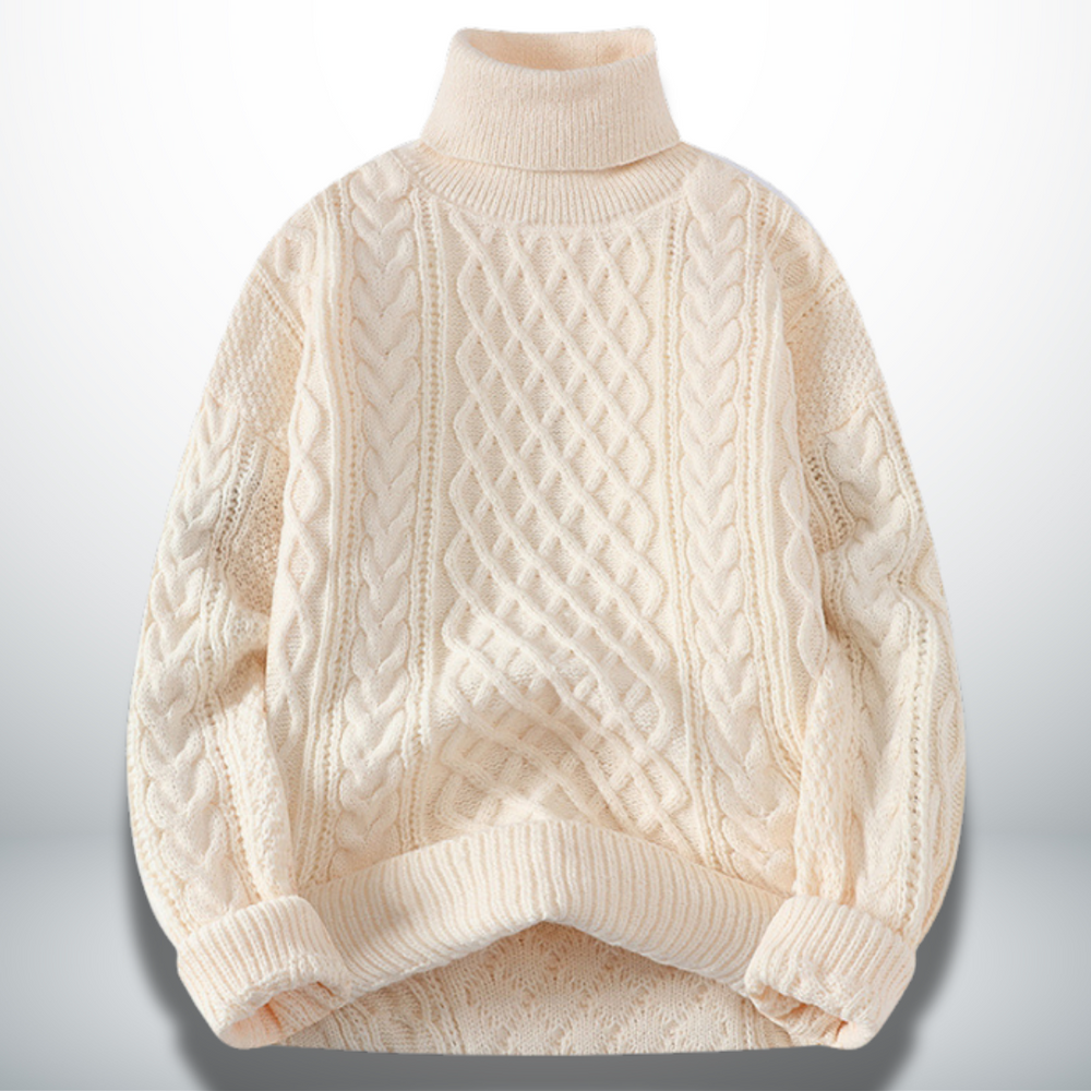 Levoire | Pull raffiné col montant Abricot