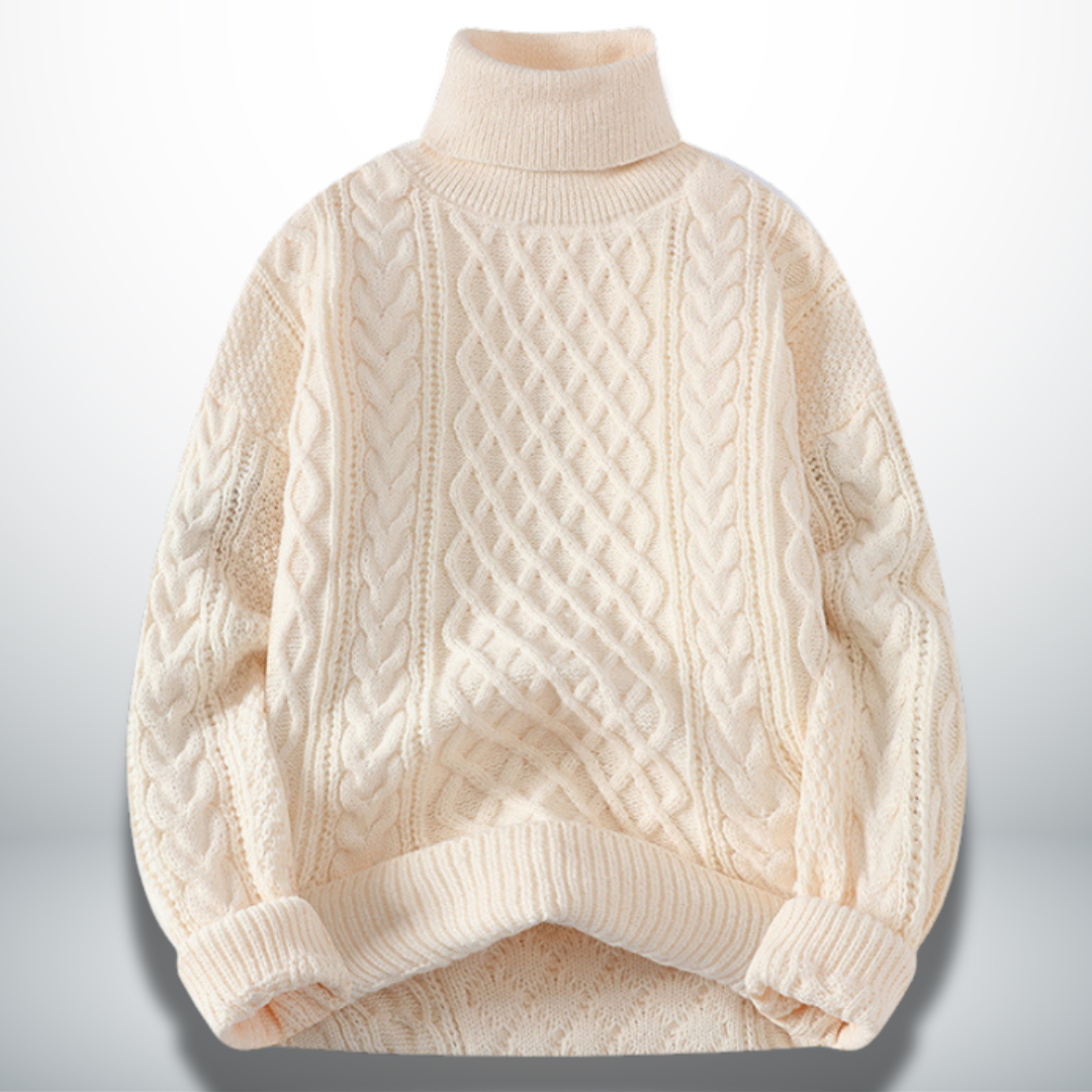 Levoire | Pull raffiné col montant Abricot