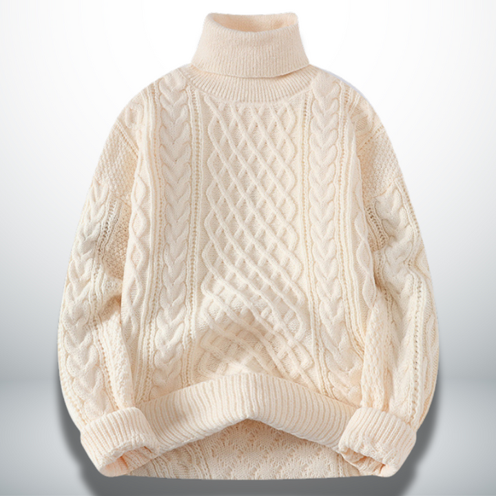 Levoire | Pull raffiné col montant Abricot