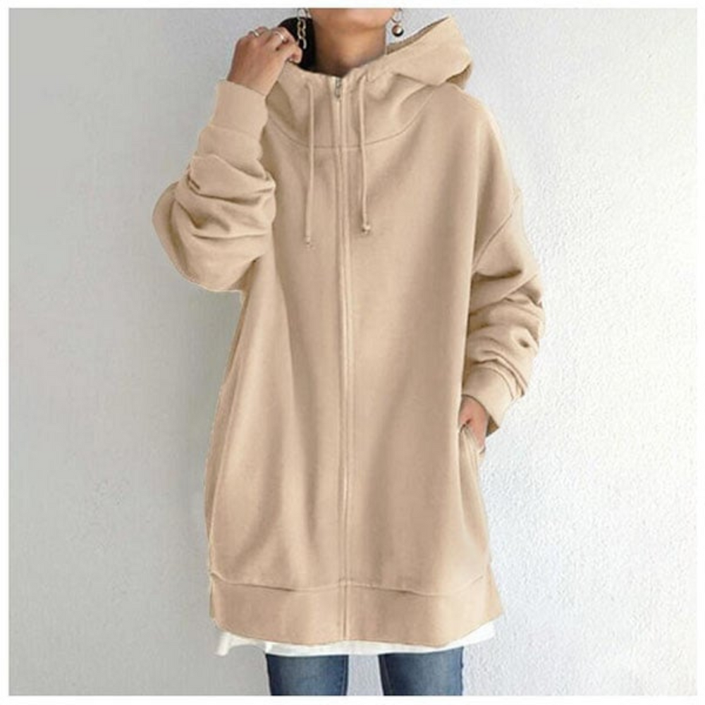 Levoire | Sweat Chaud Femmes Avec Capuche Khaki