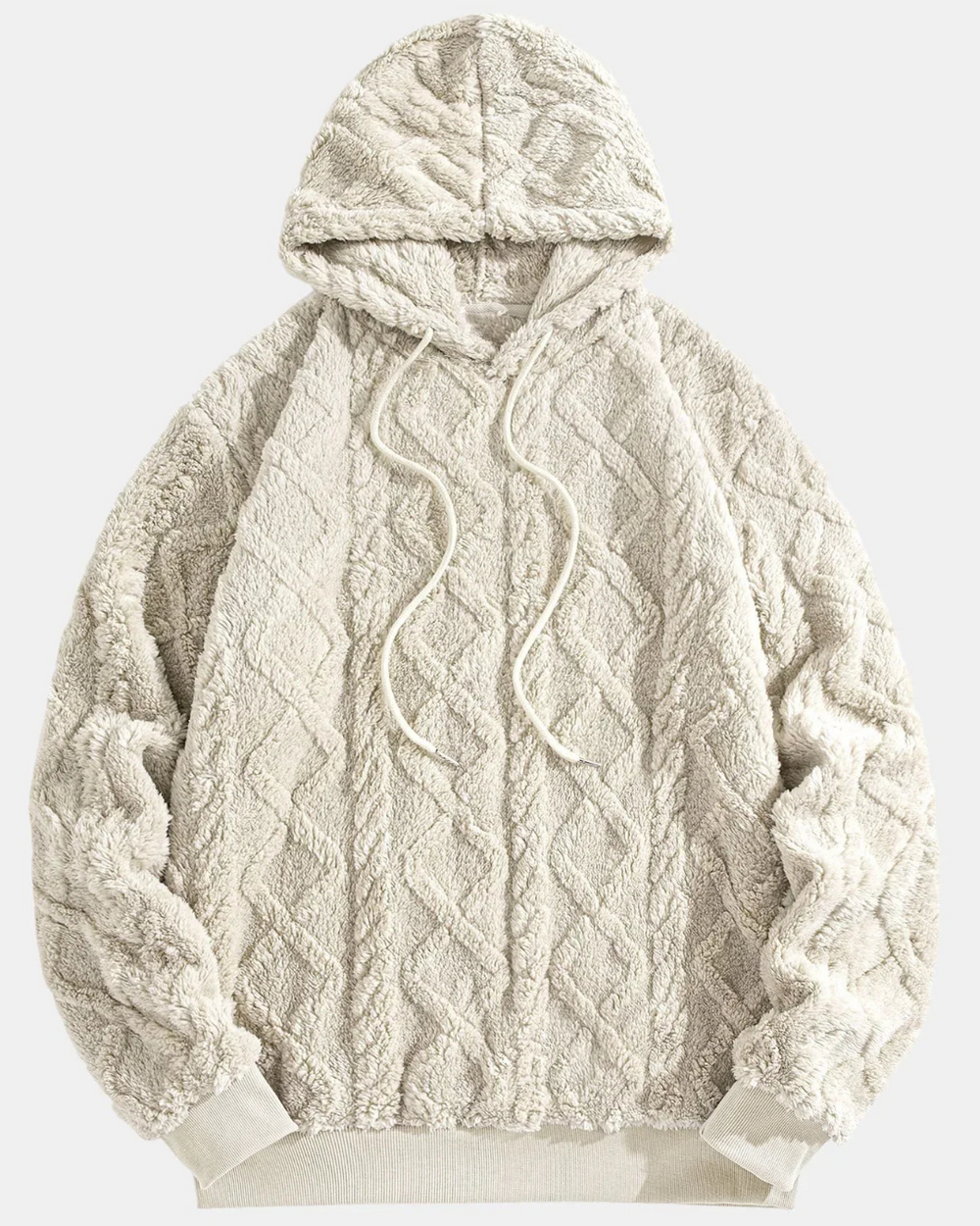 Levoire | Pull À Capuche Douillet En Polaire Beige