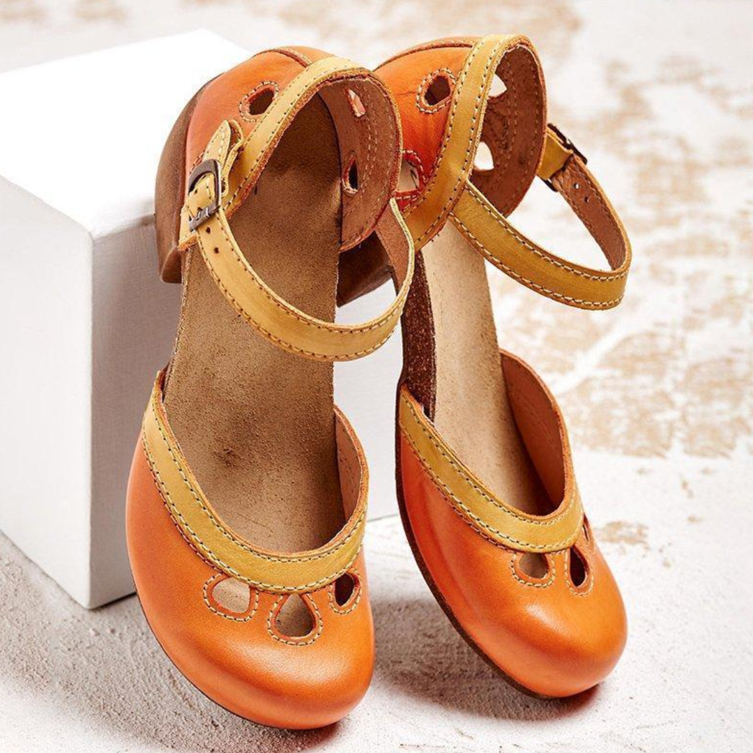 Levoire | Chaussures À Levoire | Talons Découpés À Lanières Réglables Pour - Femmes - Confortable Orange