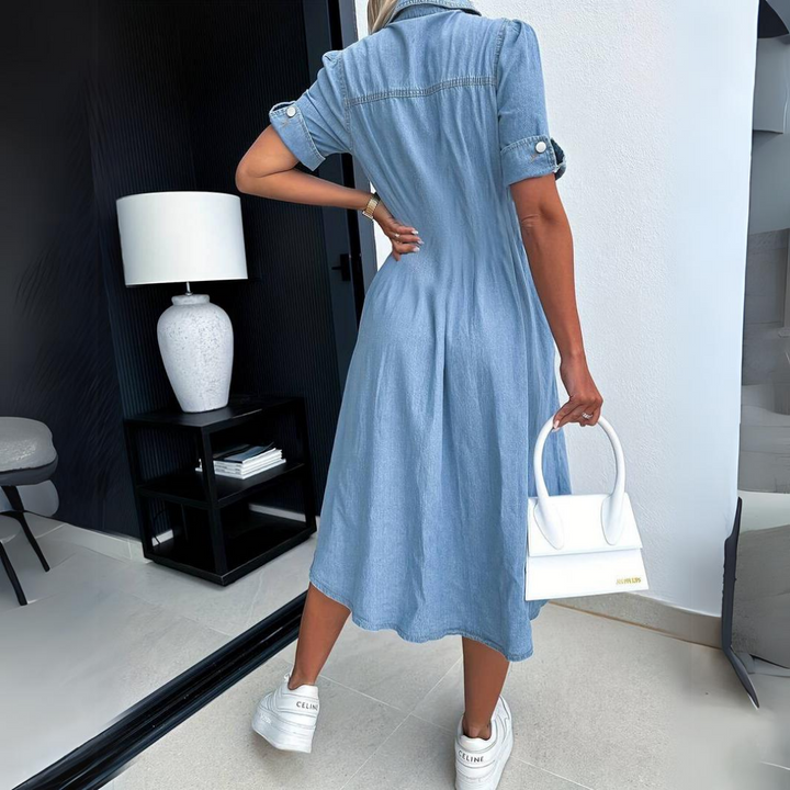 Levoire | Femmes Élégant Tendance Robe En Denim