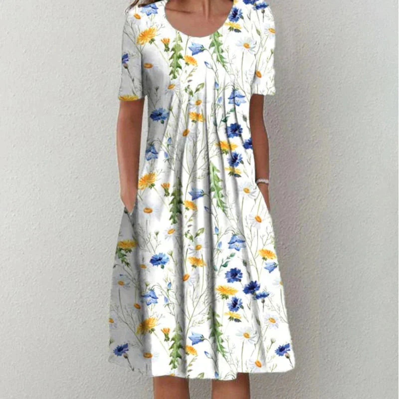 Levoire | Robe En Lin Blanc Jaune