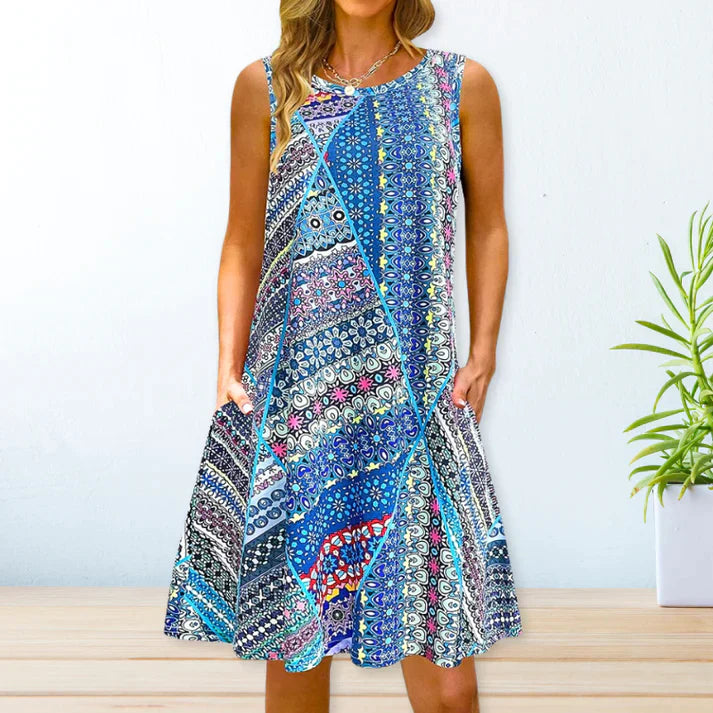 Levoire | Robe Élégante Aérée Féminine Bleu