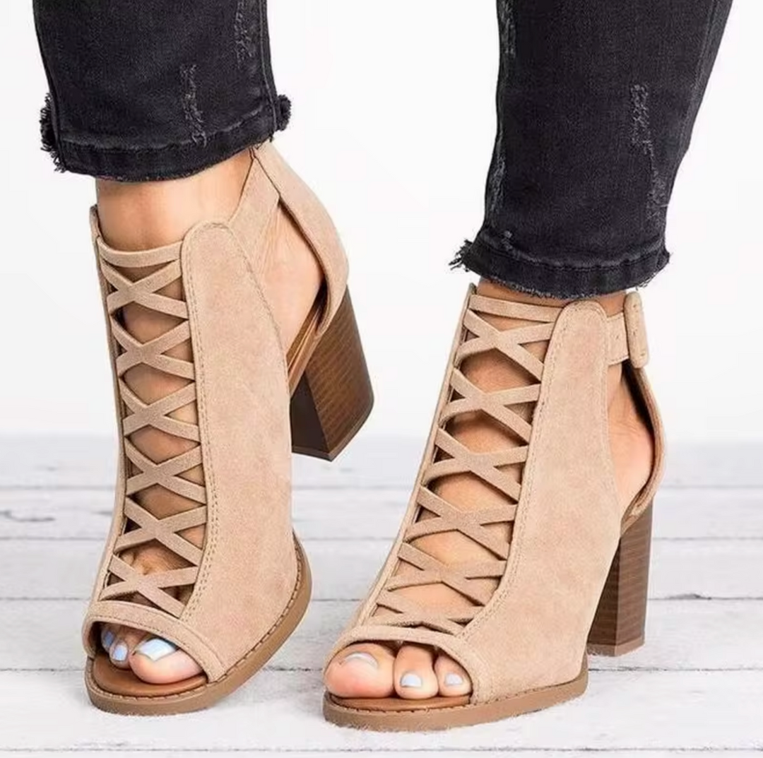 Levoire | Sandales À Lacets Élégantes Beige