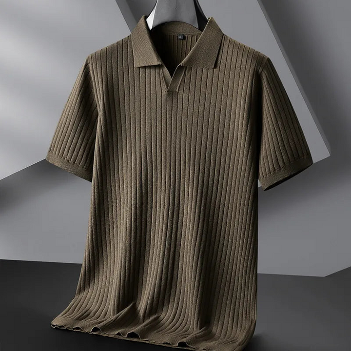 Levoire | Polo Chic Pour Hommes À Manches Courtes Braun