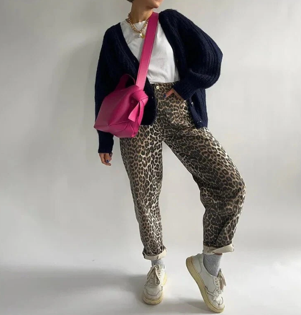 Levoire | Jean Vintage Avec Motif Léopard Bunt