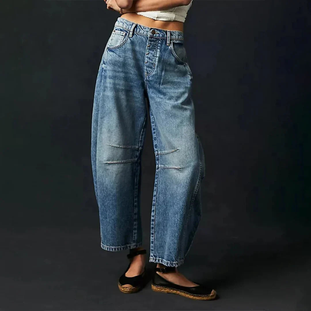 Levoire | Jeans Larges Confortables Pour Femmes Bleu foncé
