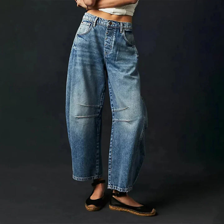 Levoire | Jeans Larges Confortables Pour Femmes Bleu foncé