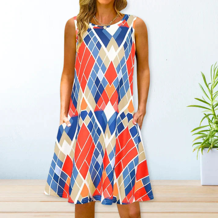 Levoire | Robe Élégante Aérée Féminine Multicolore