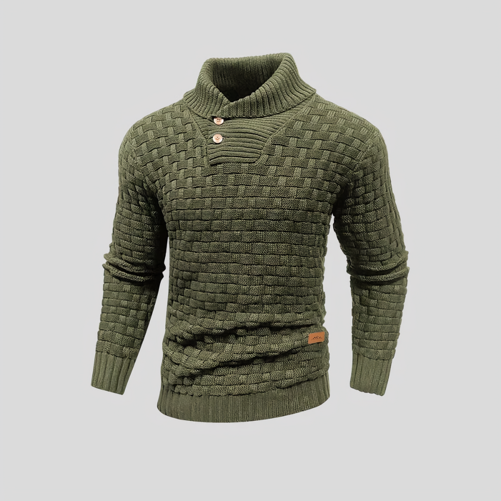 Levoire | Pull en maille pour hommes au style classique Vert
