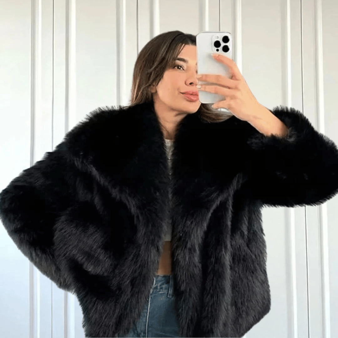 Levoire | Douce Veste En Peluche Noir