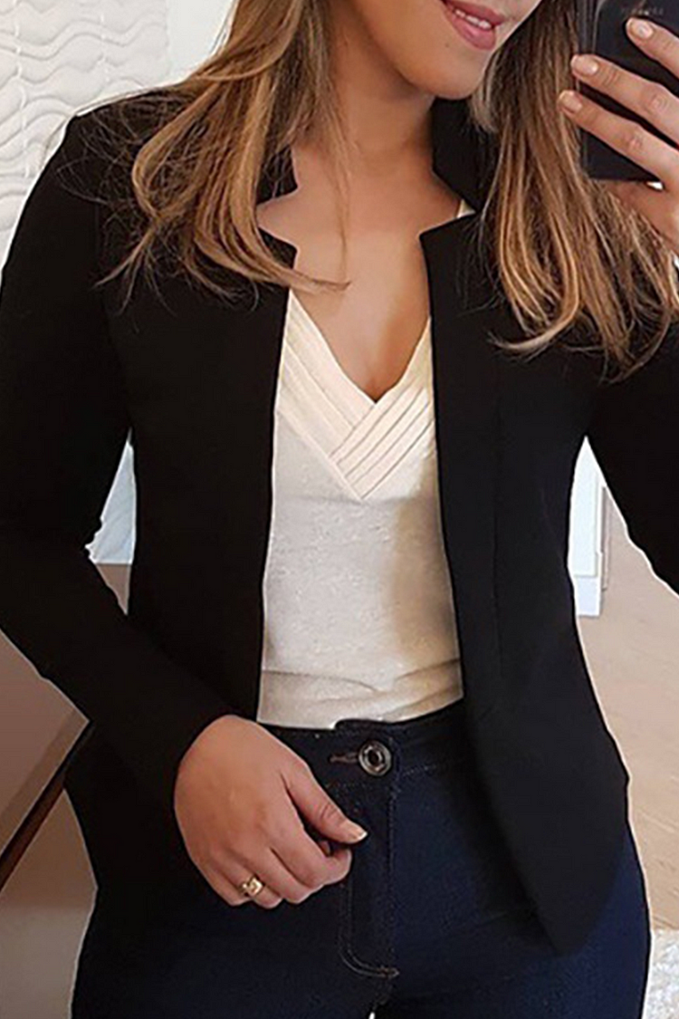 Levoire | Femmes Gilet Patchwork Avec Col En Tricot Vêtements D'Extérieur Polyvalents Noir
