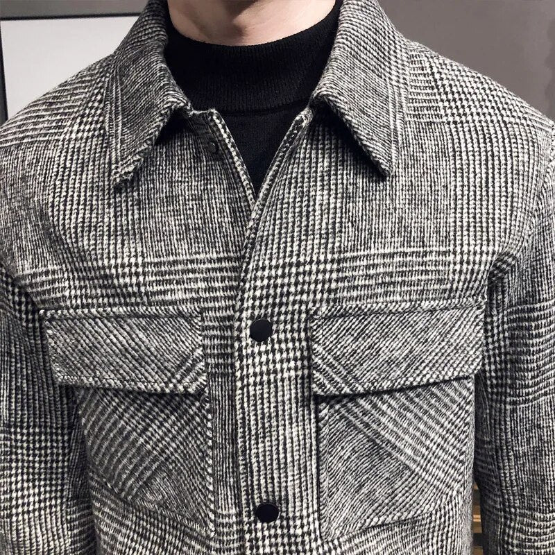 Levoire | Veste À Carreaux Pour Hommes Pour Toutes Les Saisons, Élégante Et Polyvalente Gris
