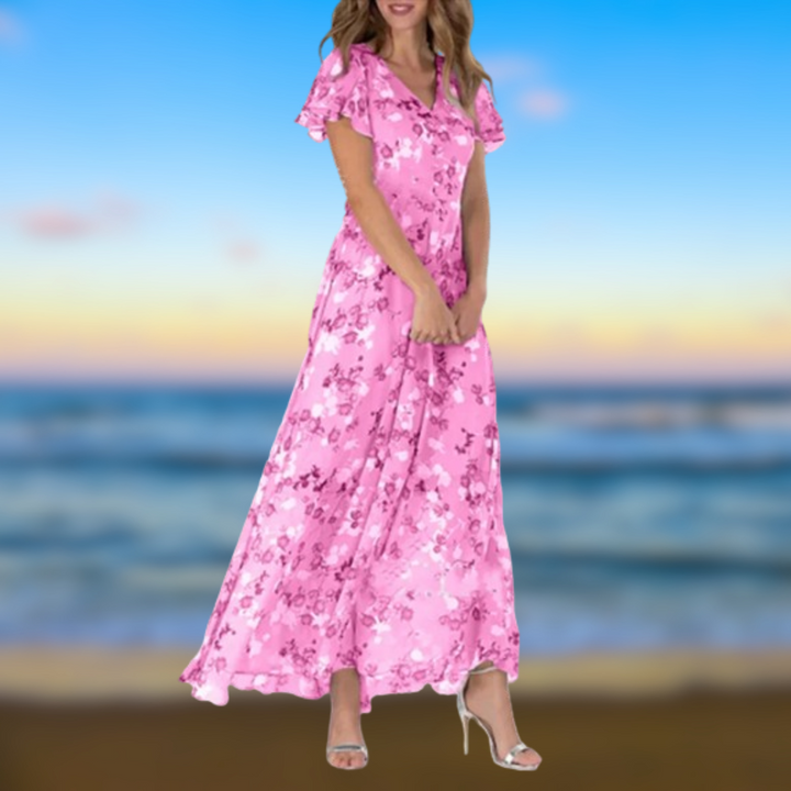 Levoire | Robe élégante motif floral Rosa