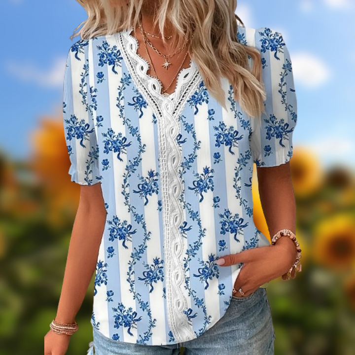 Levoire | T-shirt à manches courtes à motif floral Style 4