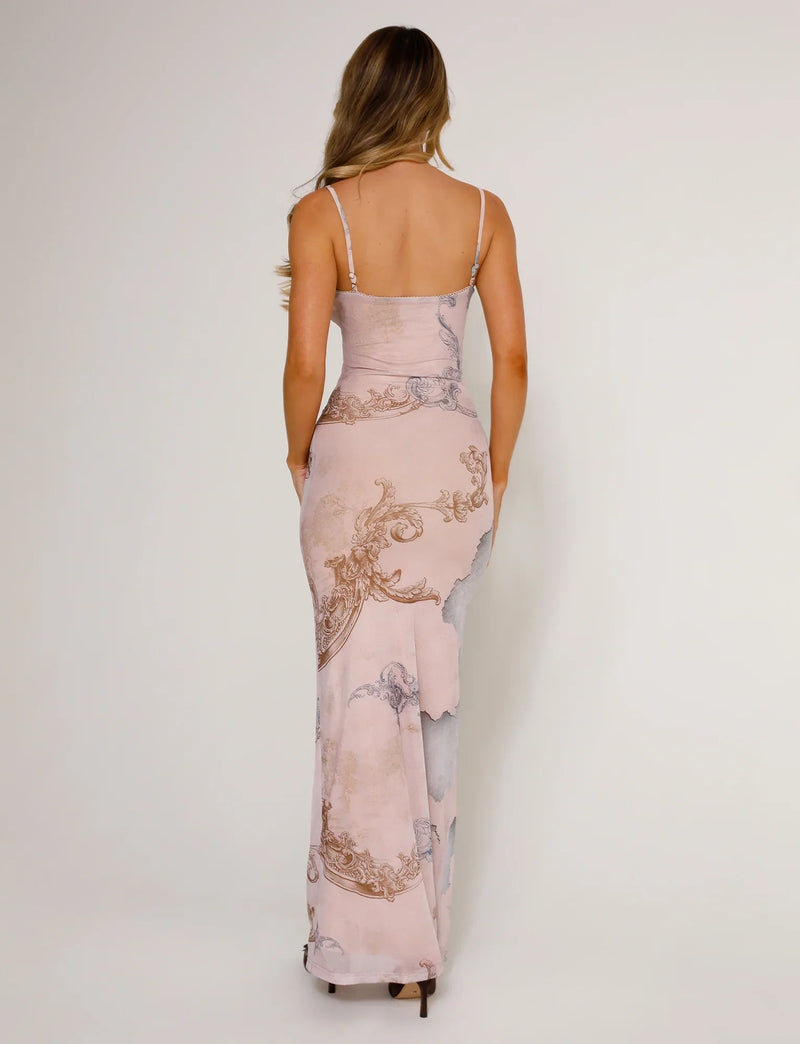 Levoire | Robe Longue Avec Motif Unique Sur Les Sangles D'Épaule