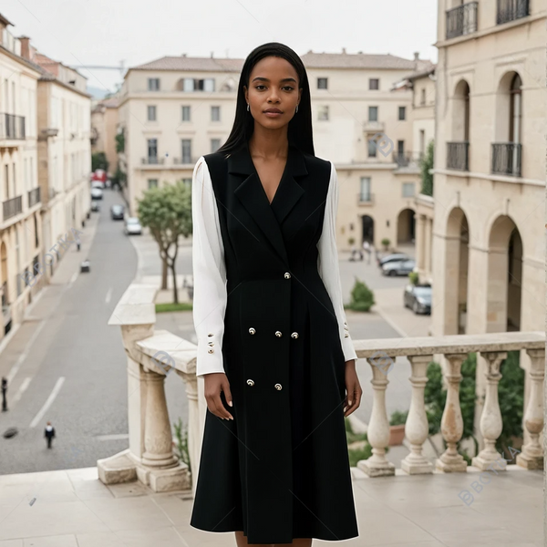 Levoire | Robe Polyvalente Avec Décolleté En V Moderne Et Ceinture