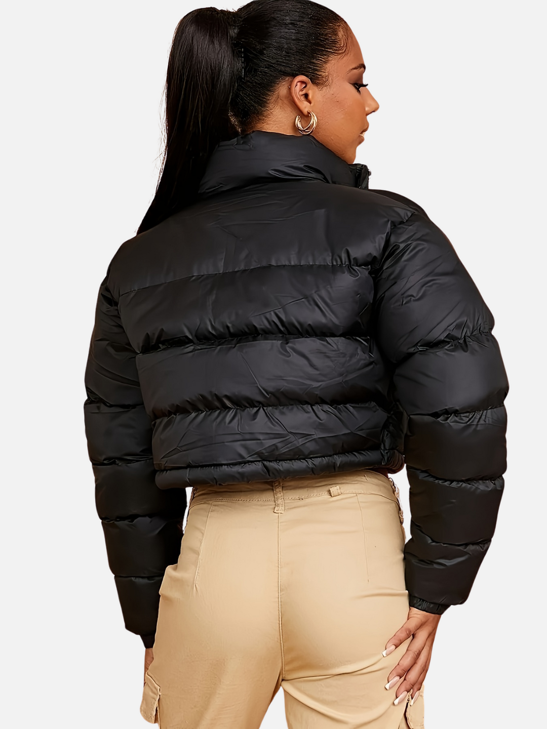 Levoire | Veste Puffer à Manches Longues Zippée avec Cordon