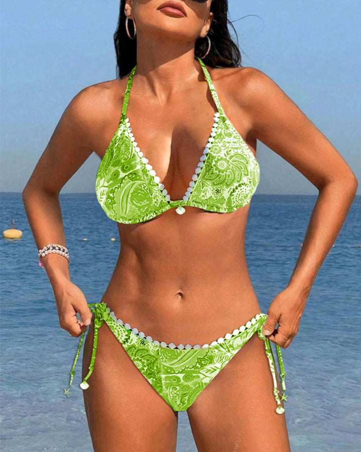 Levoire | Ensemble De Bikini Patchwork Multicolore