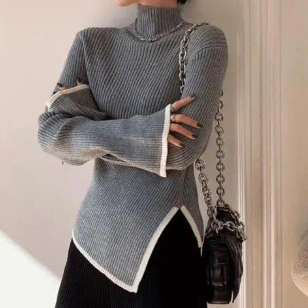 Levoire | Pull À Col Roulé Pour Femmes Chaud Et Stylé Gris