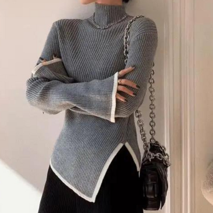 Levoire | Pull À Col Roulé Pour Femmes Chaud Et Stylé Gris