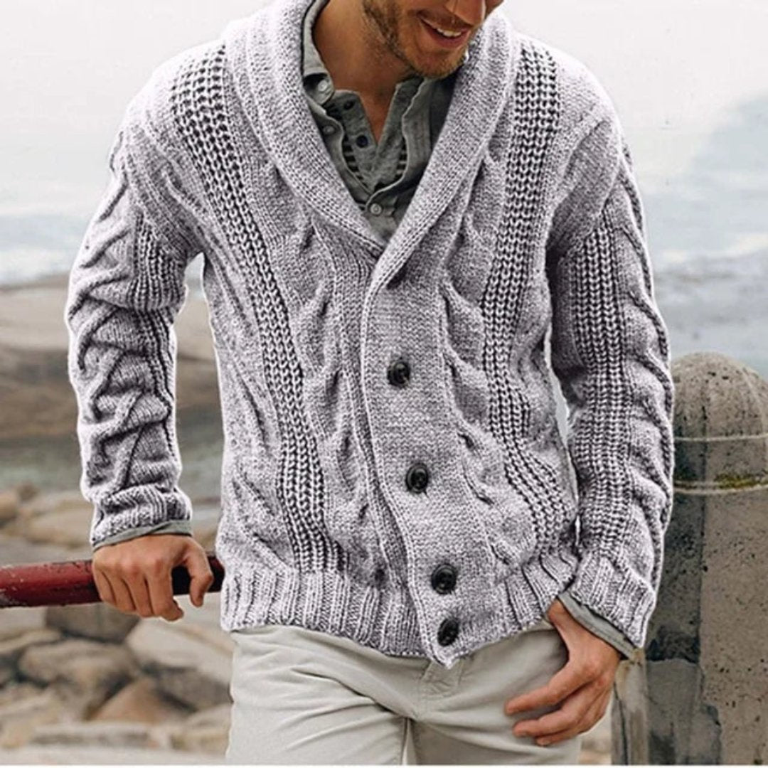 Levoire | Pull-over à manches longues pour hommes Gris clair