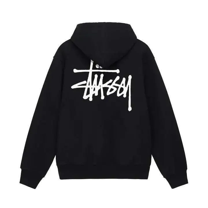 Levoire | Sweat à capuche grande taille unisexe sans fermeture éclair dans la tendance streetwear Noir