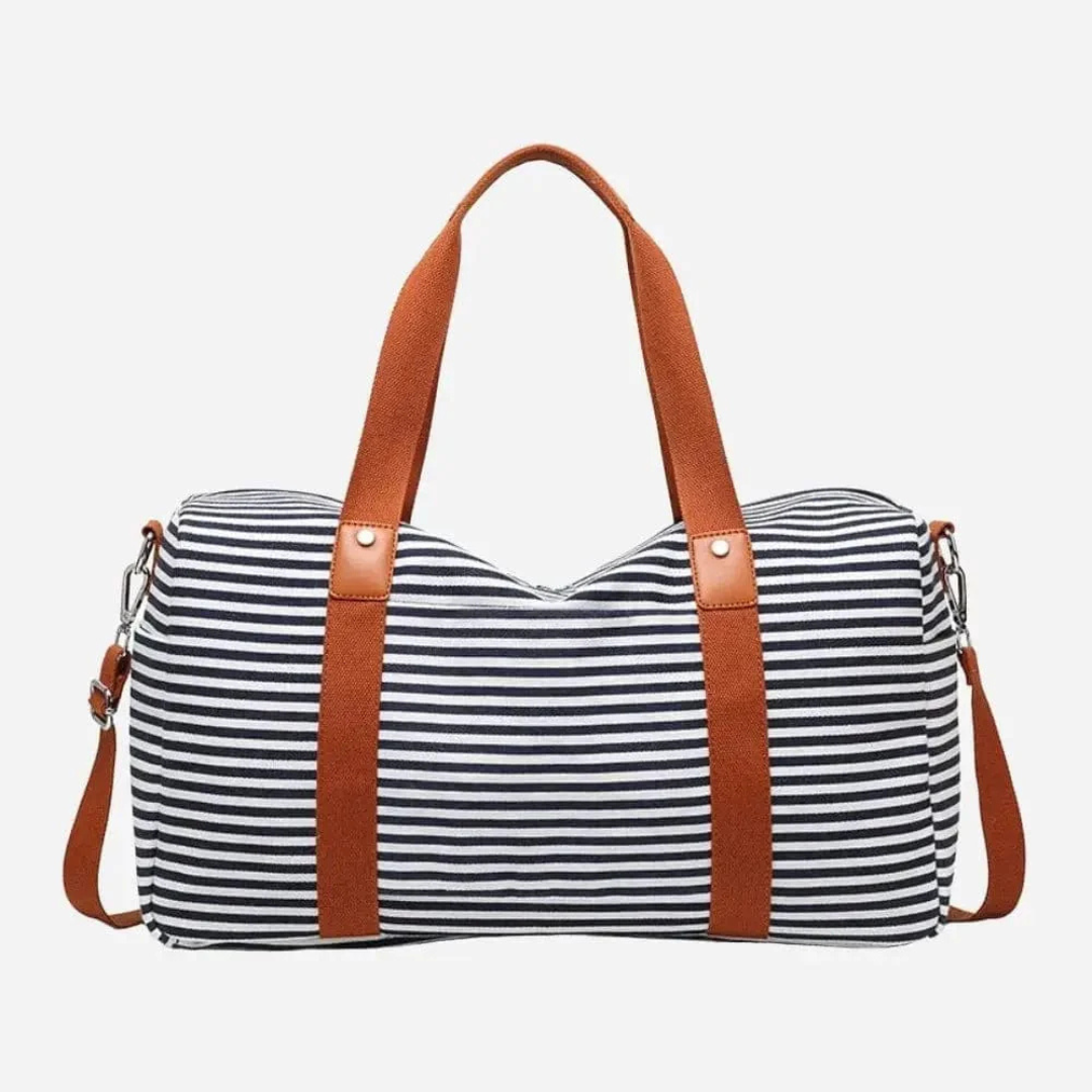 Levoire | Sac de voyage pour femmes au design classique Rayé noir