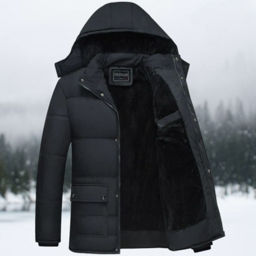 Levoire | Veste Chaude Noire À Manches Longues Doublée