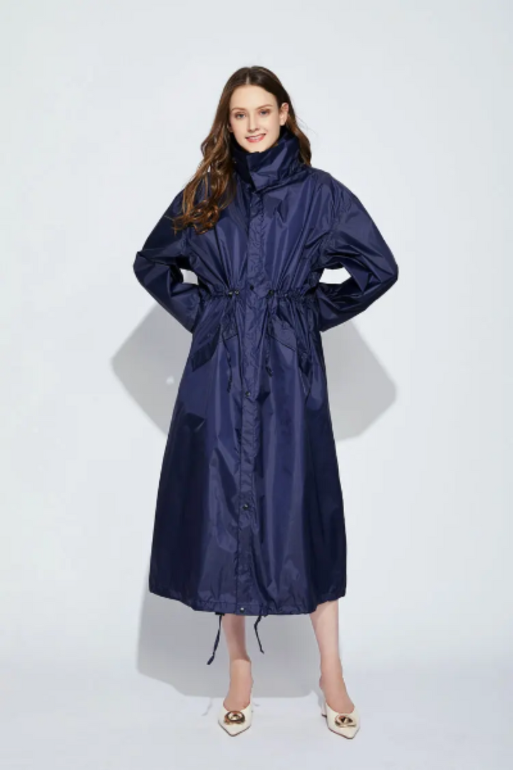 Levoire | Veste femme longue imperméable à l'eau Bleu foncé