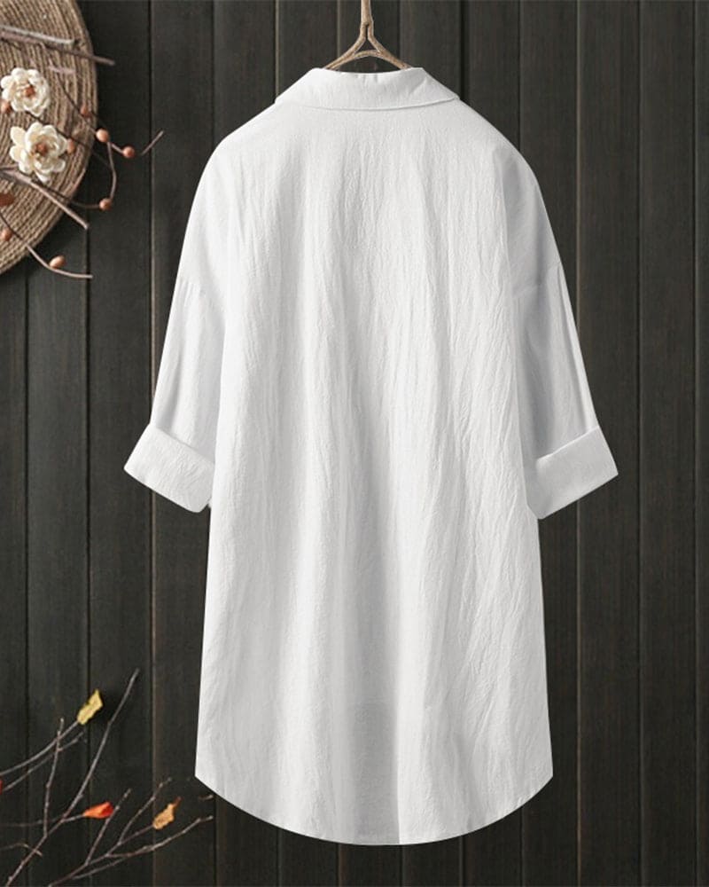 Levoire | Blouse Ample Unie Avec Manches Longues