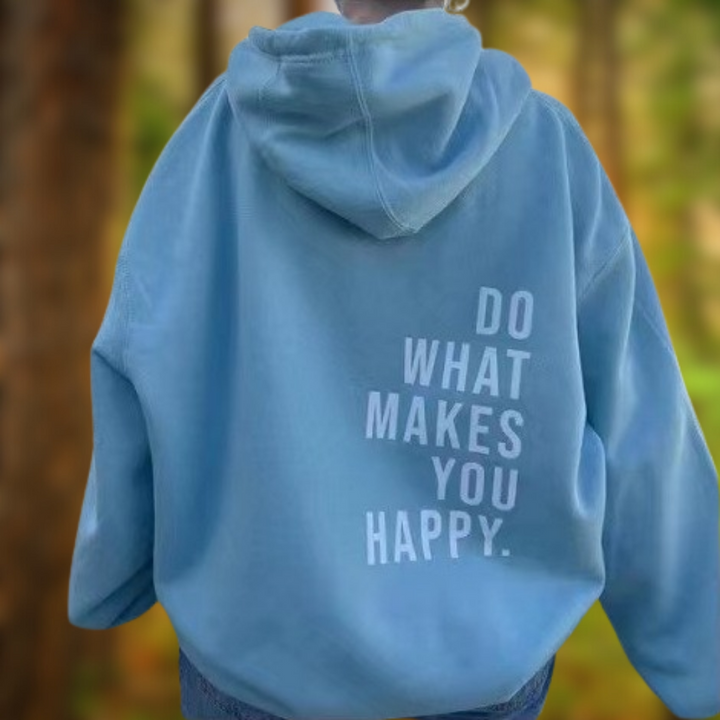 Levoire | Sweatshirt femme avec écriture motivante Azzurro