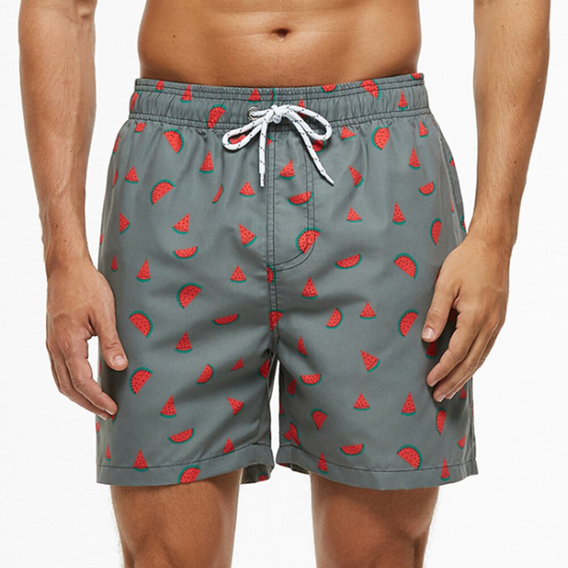 Levoire | Maillots de bain pour hommes Shorts de bain élégants pour hommes Gris & Pastèque