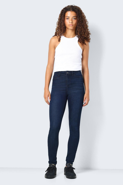 Levoire | Jean skinny taille haute pour femmes Denim bleu foncé