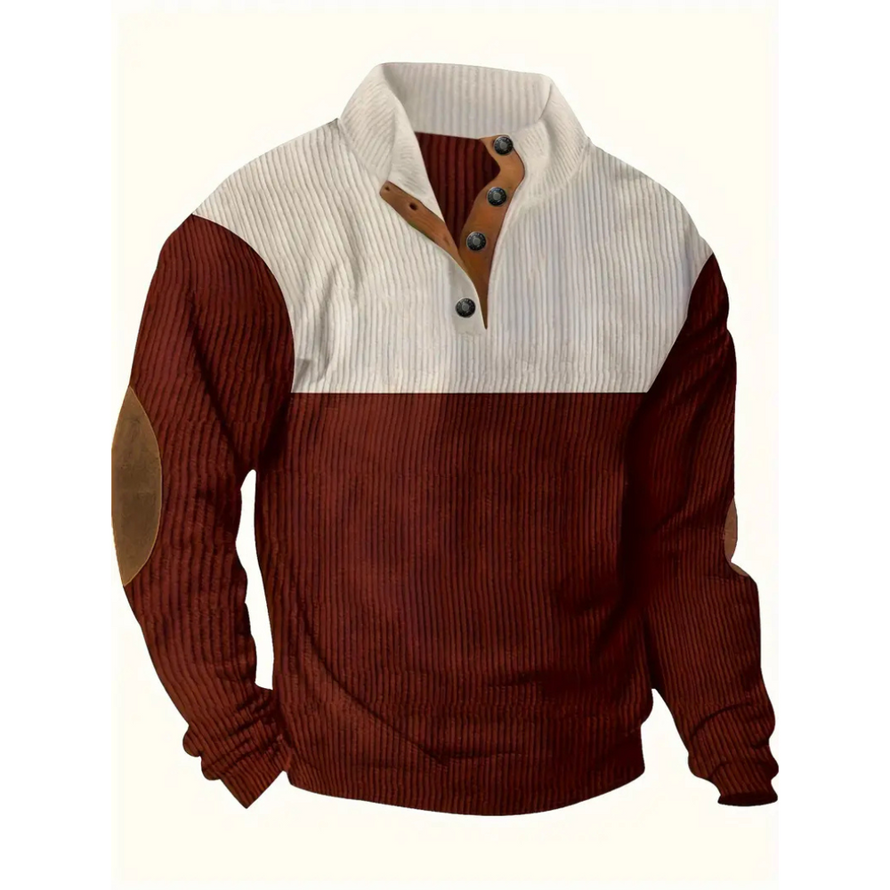 Levoire | Pull avec col montant pour hommes Bourgogne