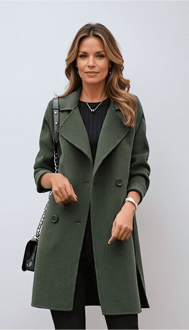 Levoire | Manteau Intemporel Pour Dames Vert