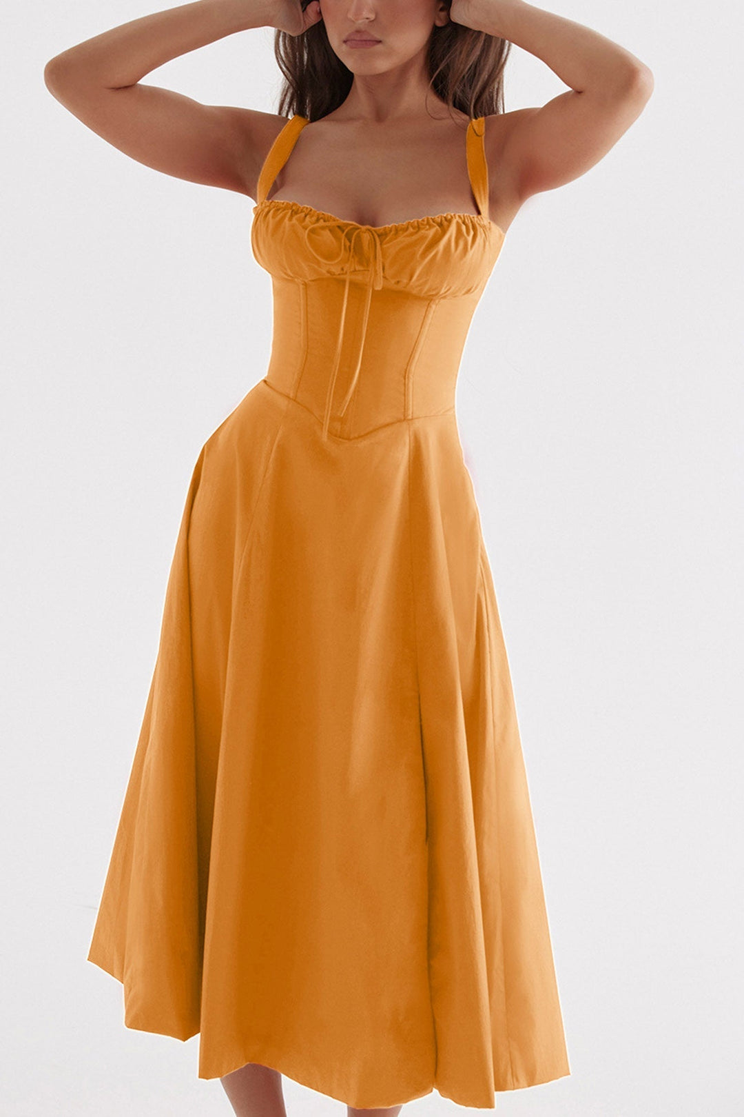 Levoire | Robe élégante manches longues Orange