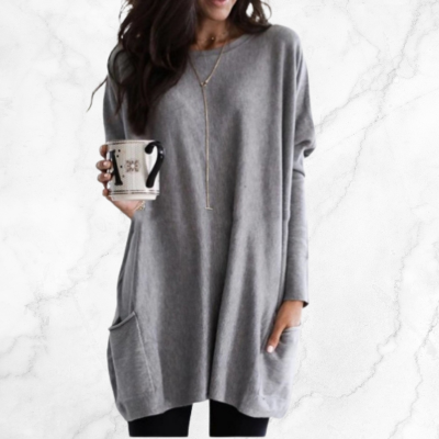 Levoire | Courbes Confort Robe En Waffle Fr Femmes Gris